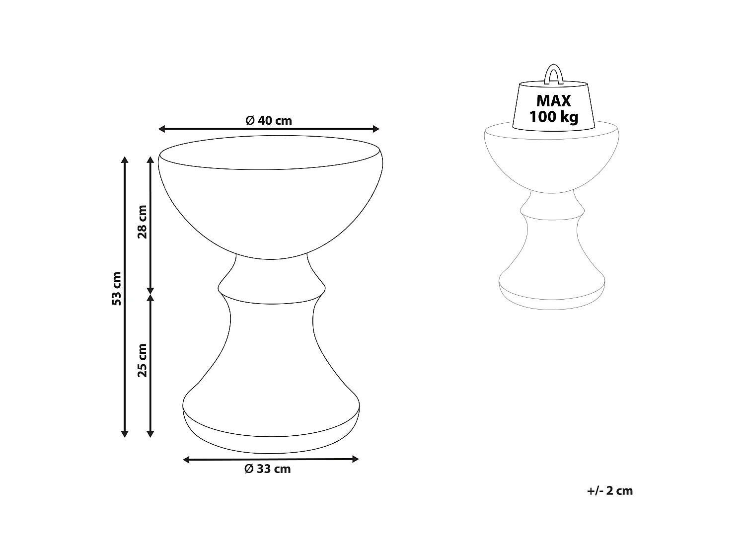 Table d'appoint CALDARO Marron