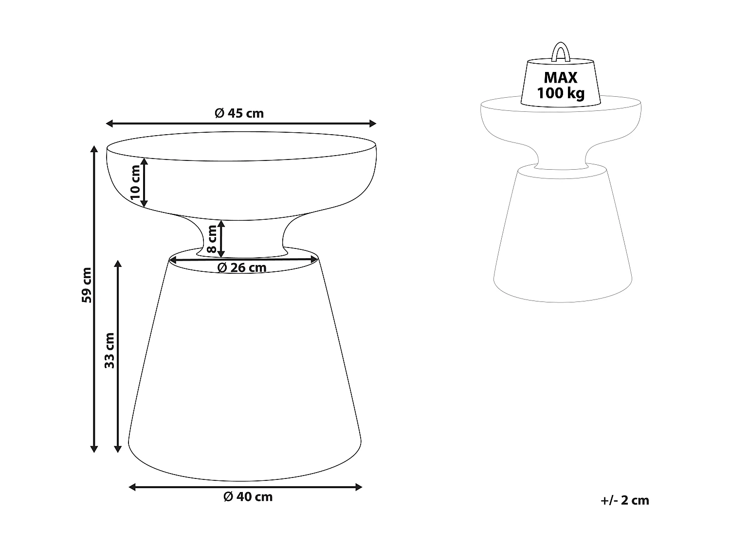 Tavolino MINCIO Nero