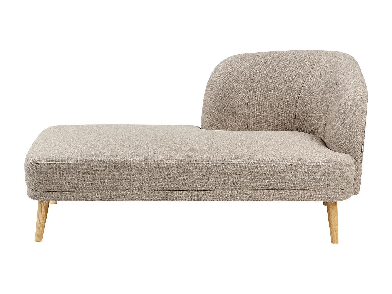 Chaise longue côté droit TANLAY Tissu Marron clair