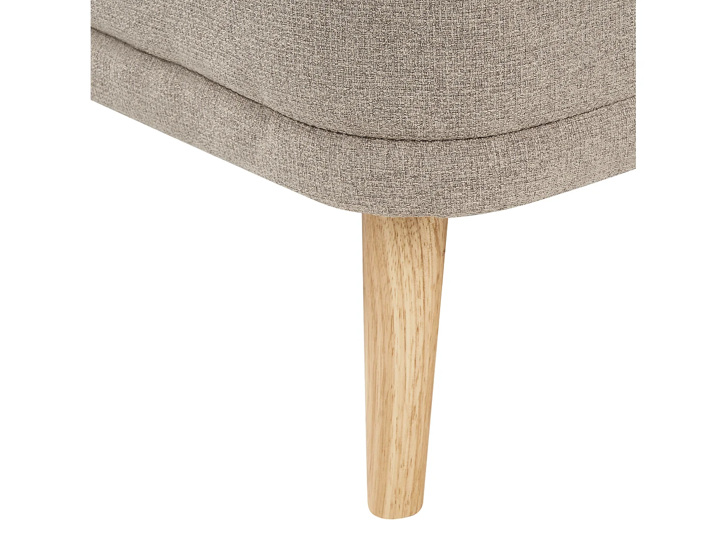 Chaise longue côté droit TANLAY Tissu Marron clair