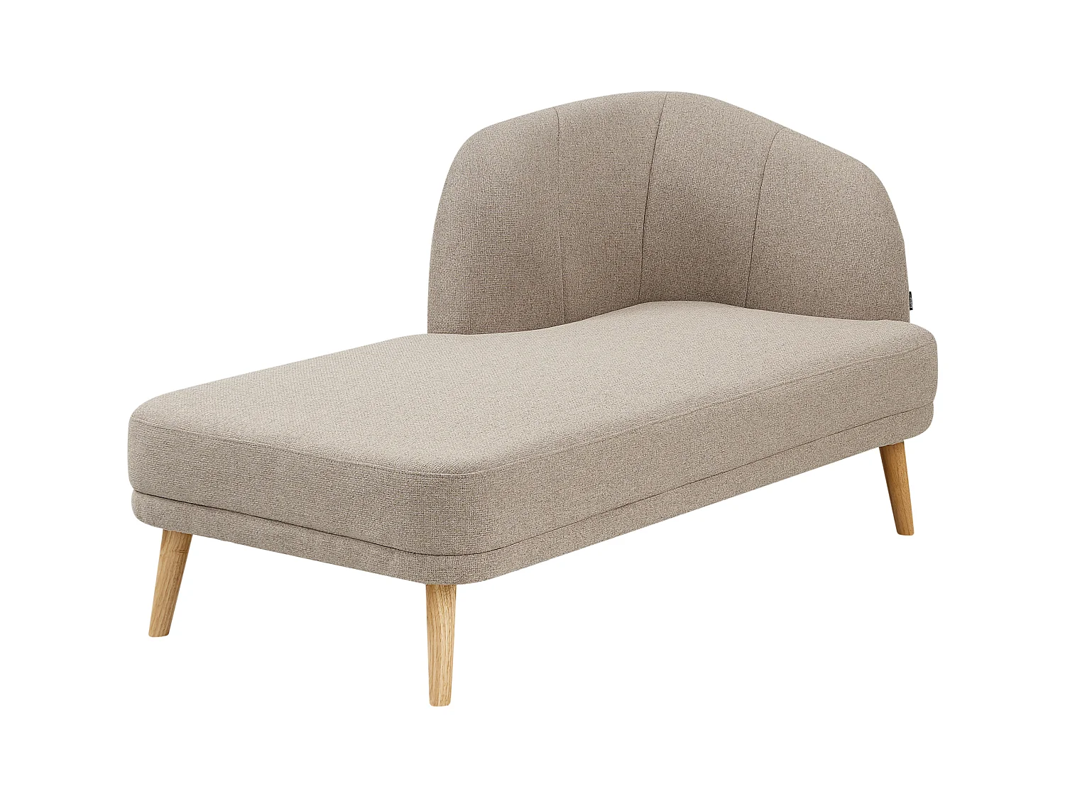 Chaise longue côté droit TANLAY Tissu Marron clair