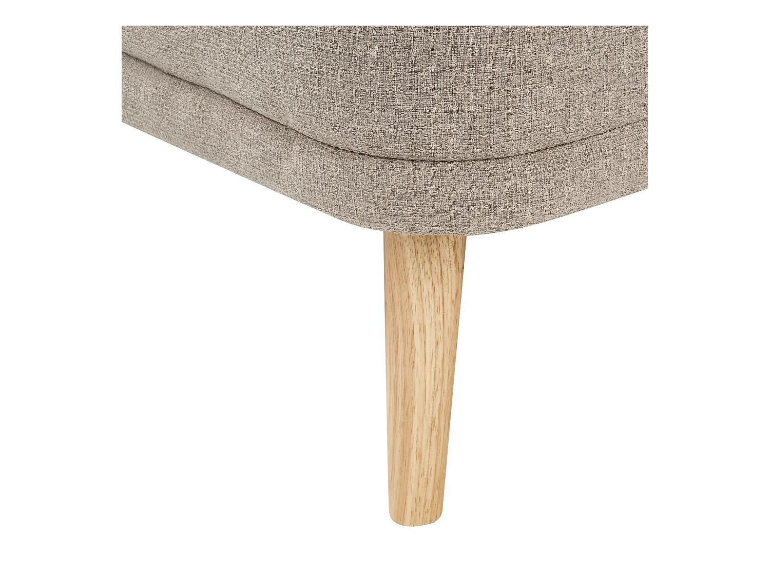 Chaise longue côté droit TANLAY Tissu Marron clair