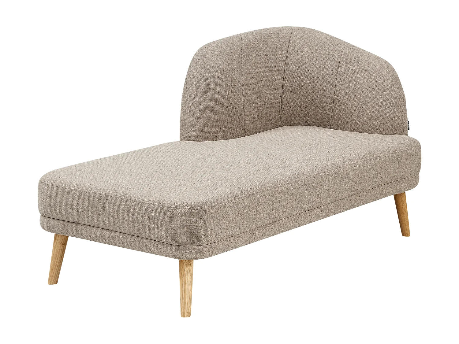 Chaise longue côté droit TANLAY Tissu Marron clair