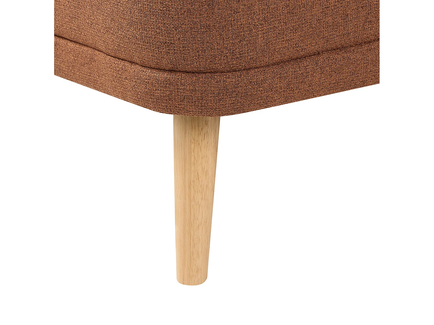 Chaise longue côté droit TANLAY Tissu Marron doré