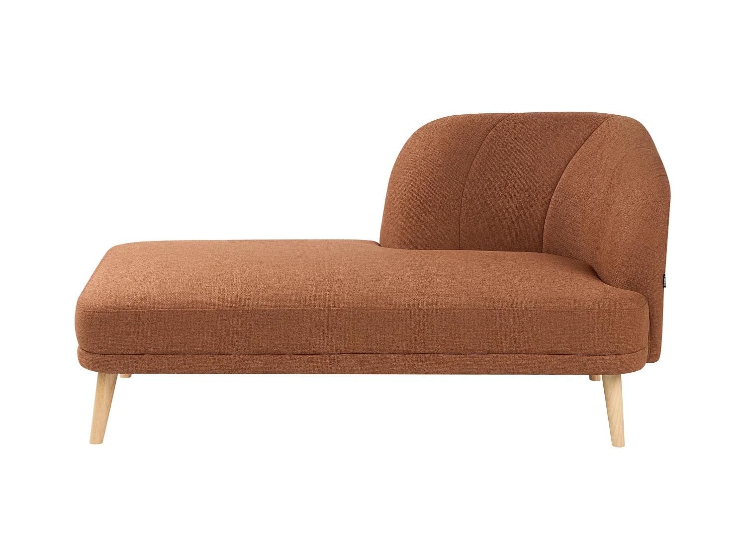 Chaise longue côté droit TANLAY Tissu Marron doré