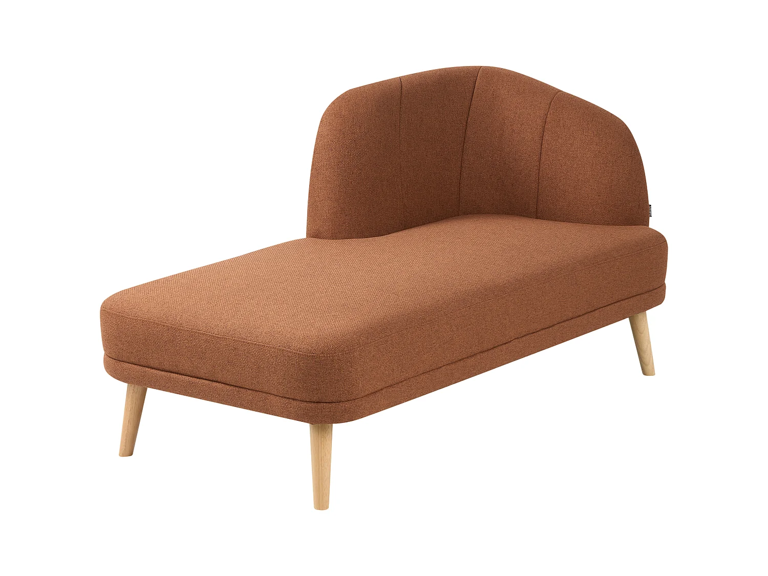 Chaise longue côté droit TANLAY Tissu Marron doré