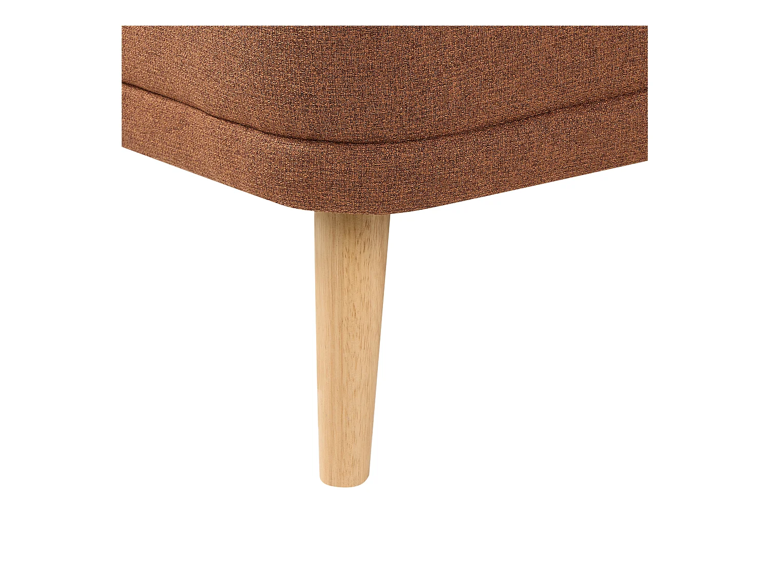 Chaise longue côté droit TANLAY Tissu Marron doré