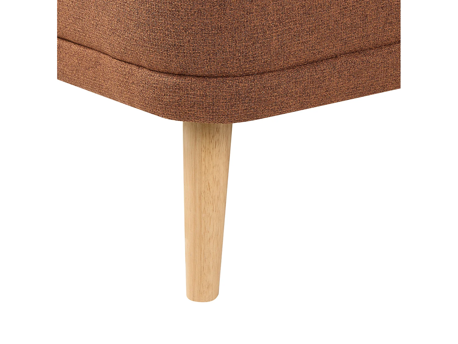 Chaise longue côté droit TANLAY Tissu Marron doré