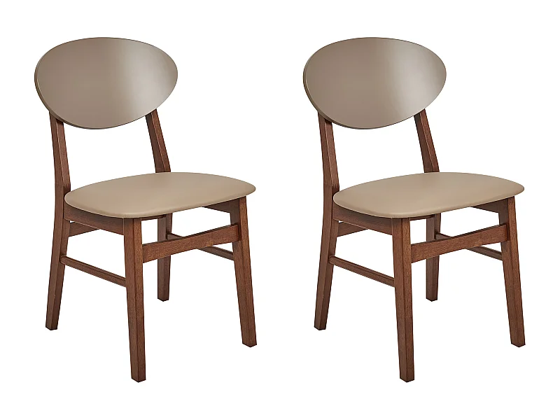 Lot de 2 chaises de salle à manger AMERY Bois Marron clair