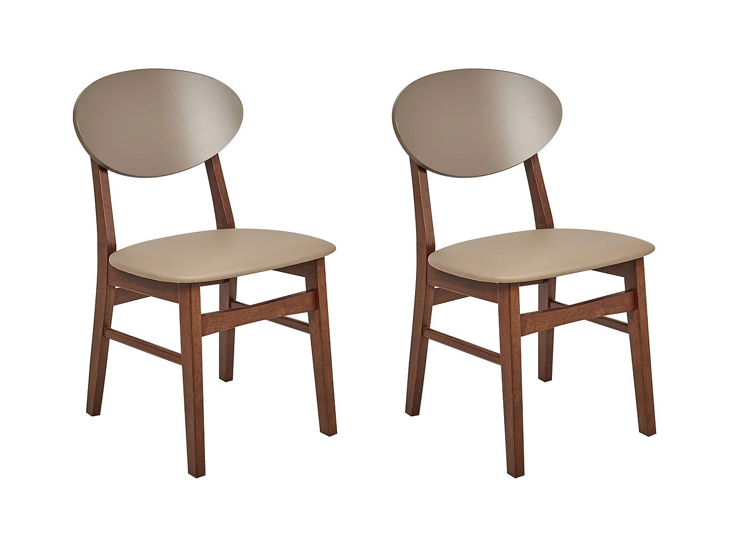 Lot de 2 chaises de salle à manger AMERY Bois Marron clair