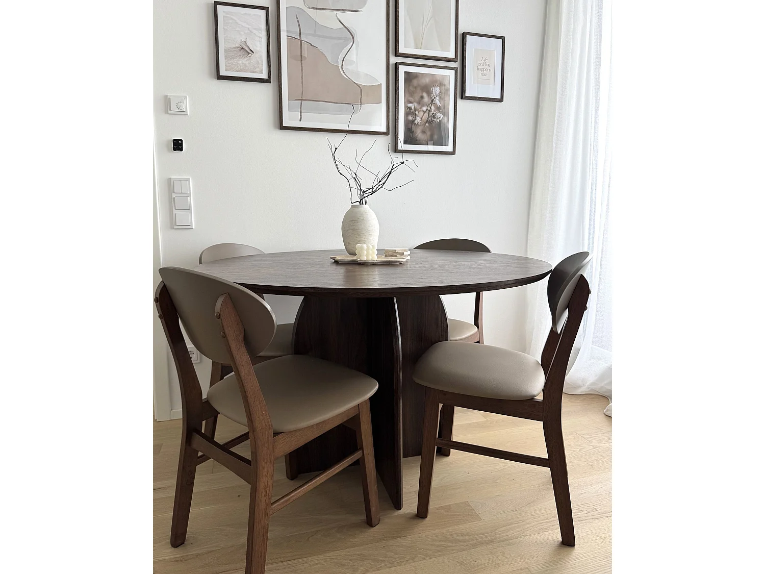 Lot de 2 chaises de salle à manger AMERY Bois Marron clair