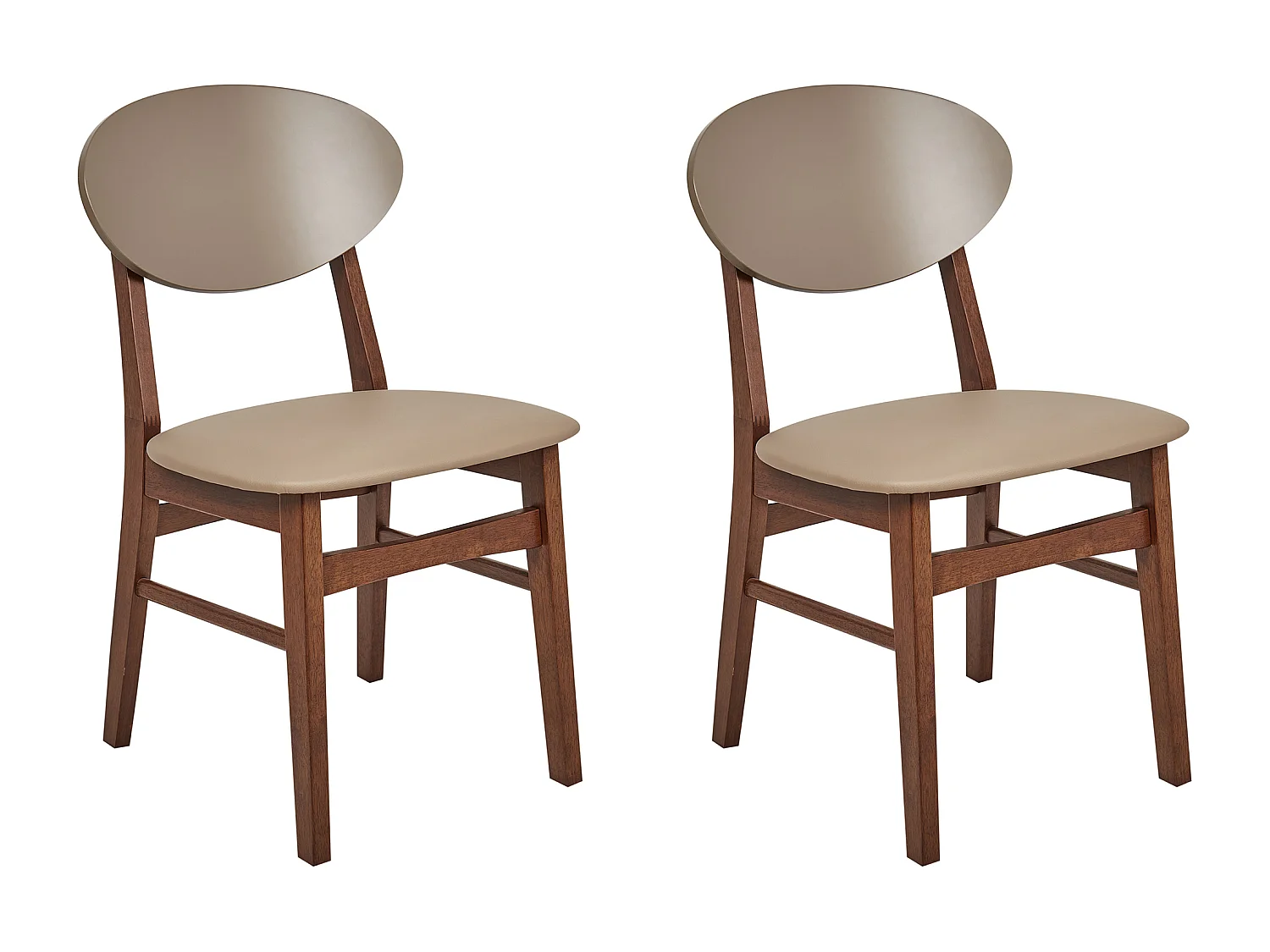 Lot de 2 chaises de salle à manger AMERY Bois Marron clair