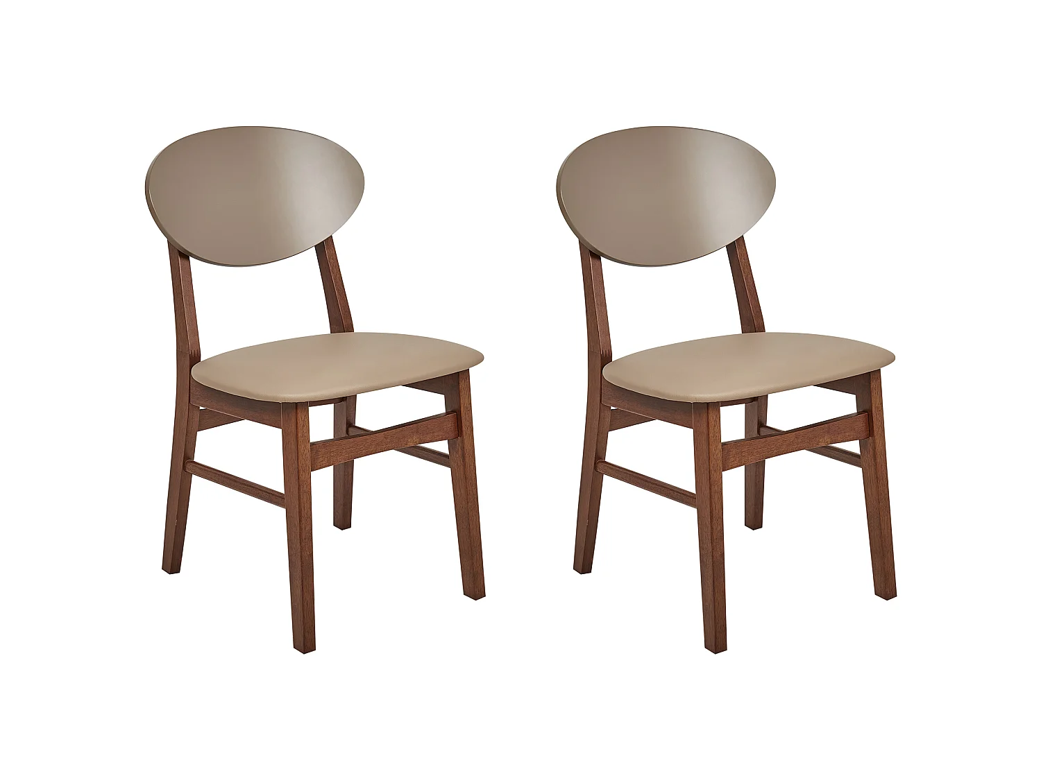 Lot de 2 chaises de salle à manger AMERY Bois Marron clair