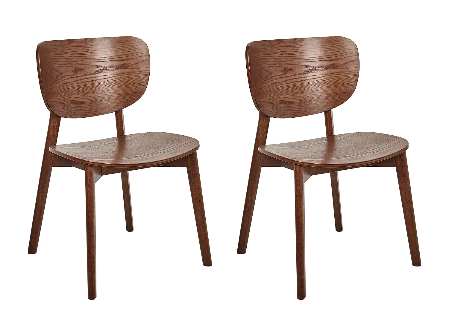 Lot de 2 chaises de salle à manger OVERLY Bois Marron