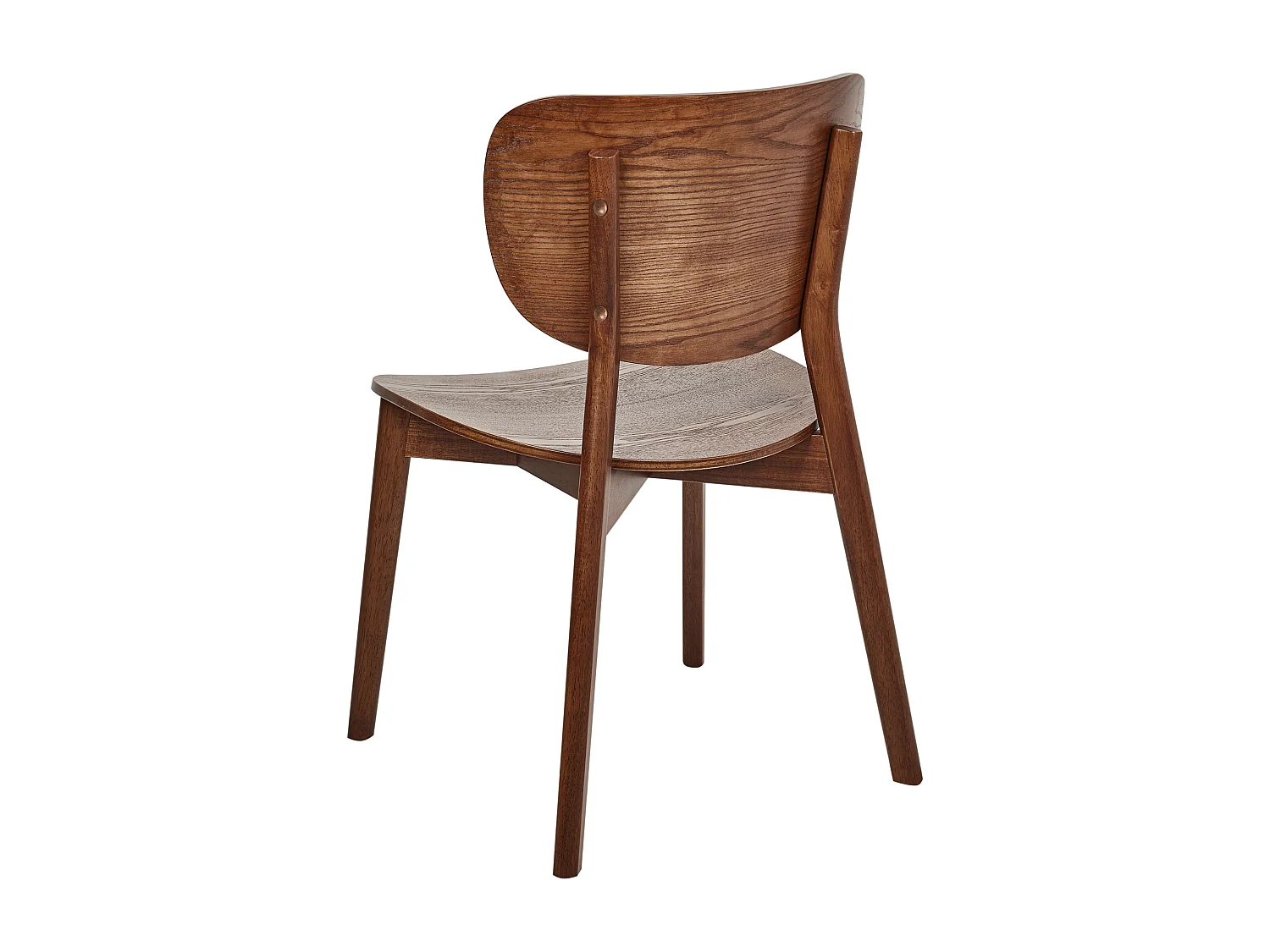 Esszimmerstuhl 2er Set Gummibaumrahmen und -beine Dunkles Holz Overly