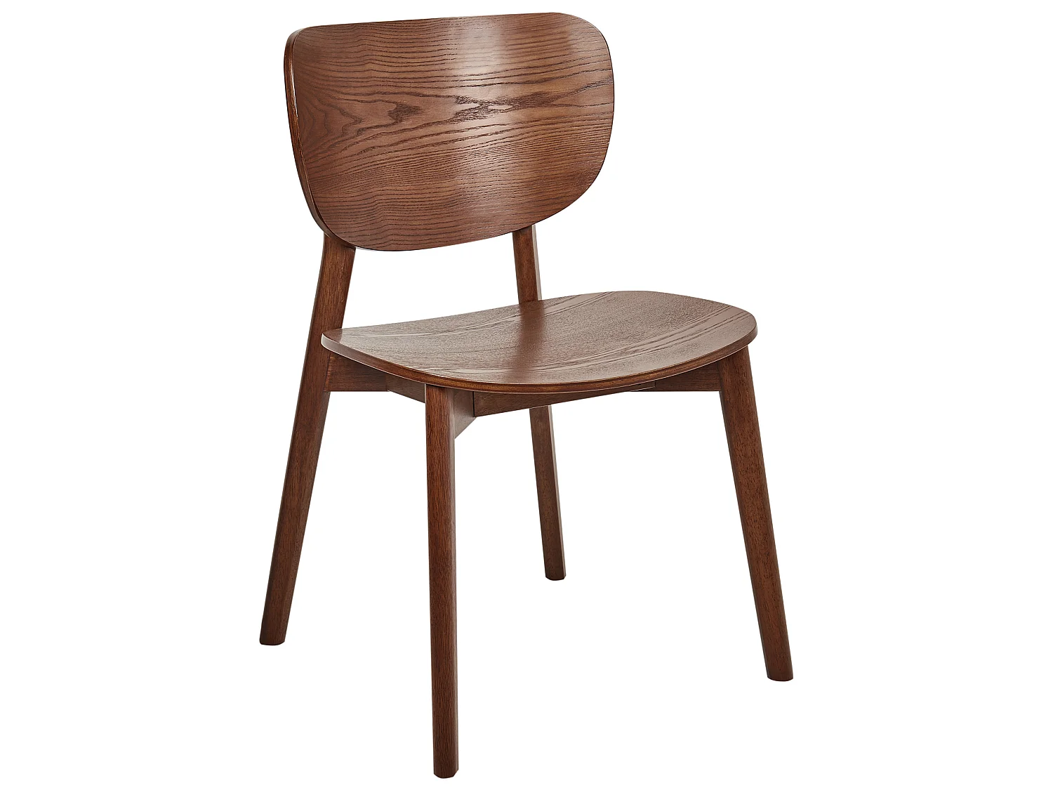Lot de 2 chaises de salle à manger OVERLY Bois Marron foncé