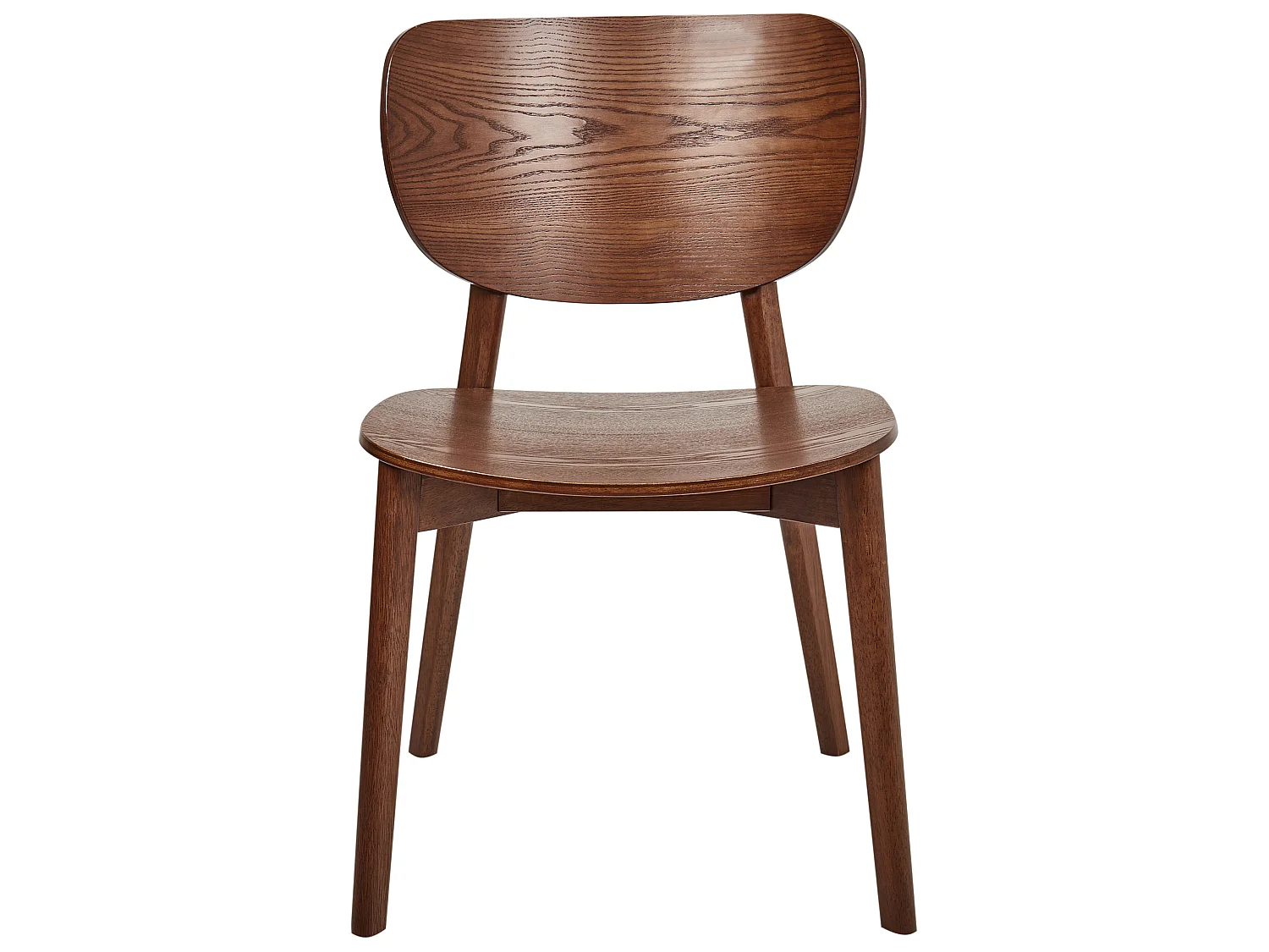 Lot de 2 chaises de salle à manger OVERLY Bois Marron foncé