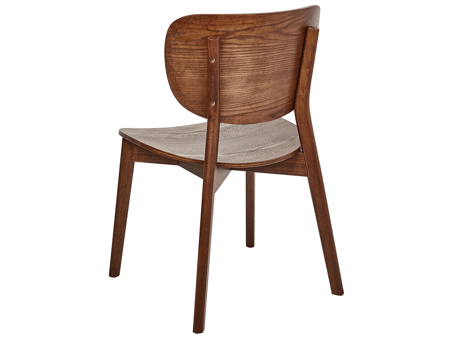 Lot de 2 chaises de salle à manger OVERLY Bois Marron foncé