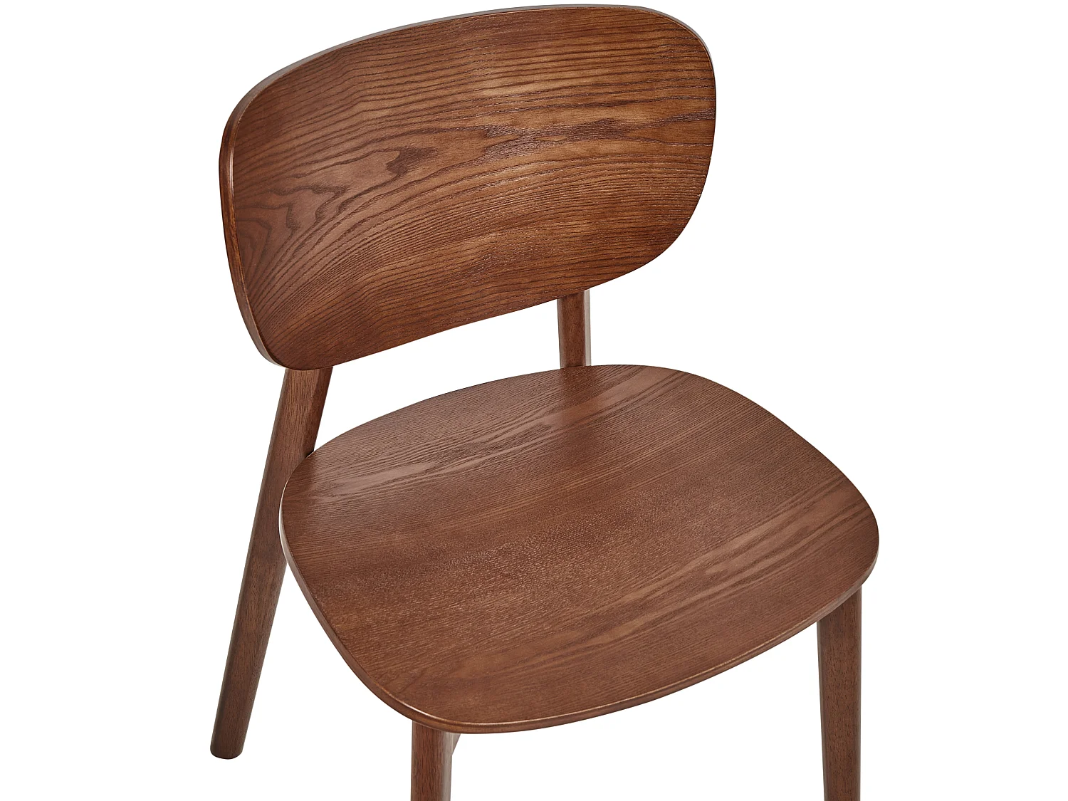 Lot de 2 chaises de salle à manger OVERLY Bois Marron foncé