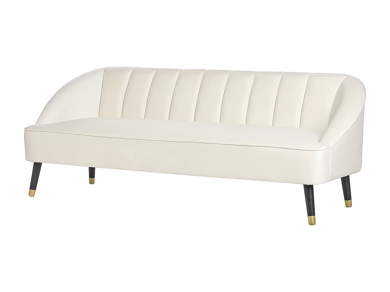 Bank ALSVAG Fluweel Gebroken wit 3-zitter