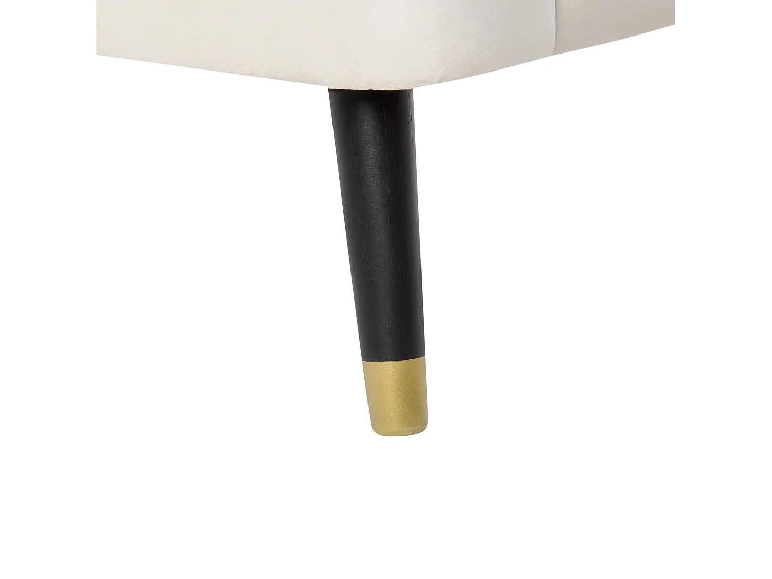 Canapé 3 places ALSVAG Velours Blanc cassé