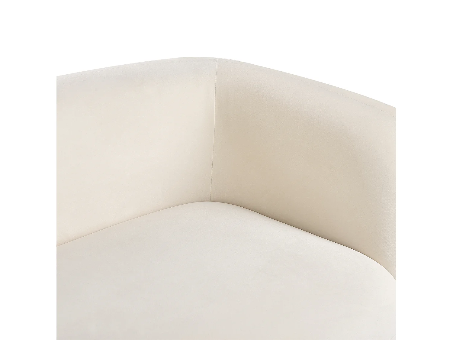 Canapé 3 places LEIREN Velours Blanc cassé