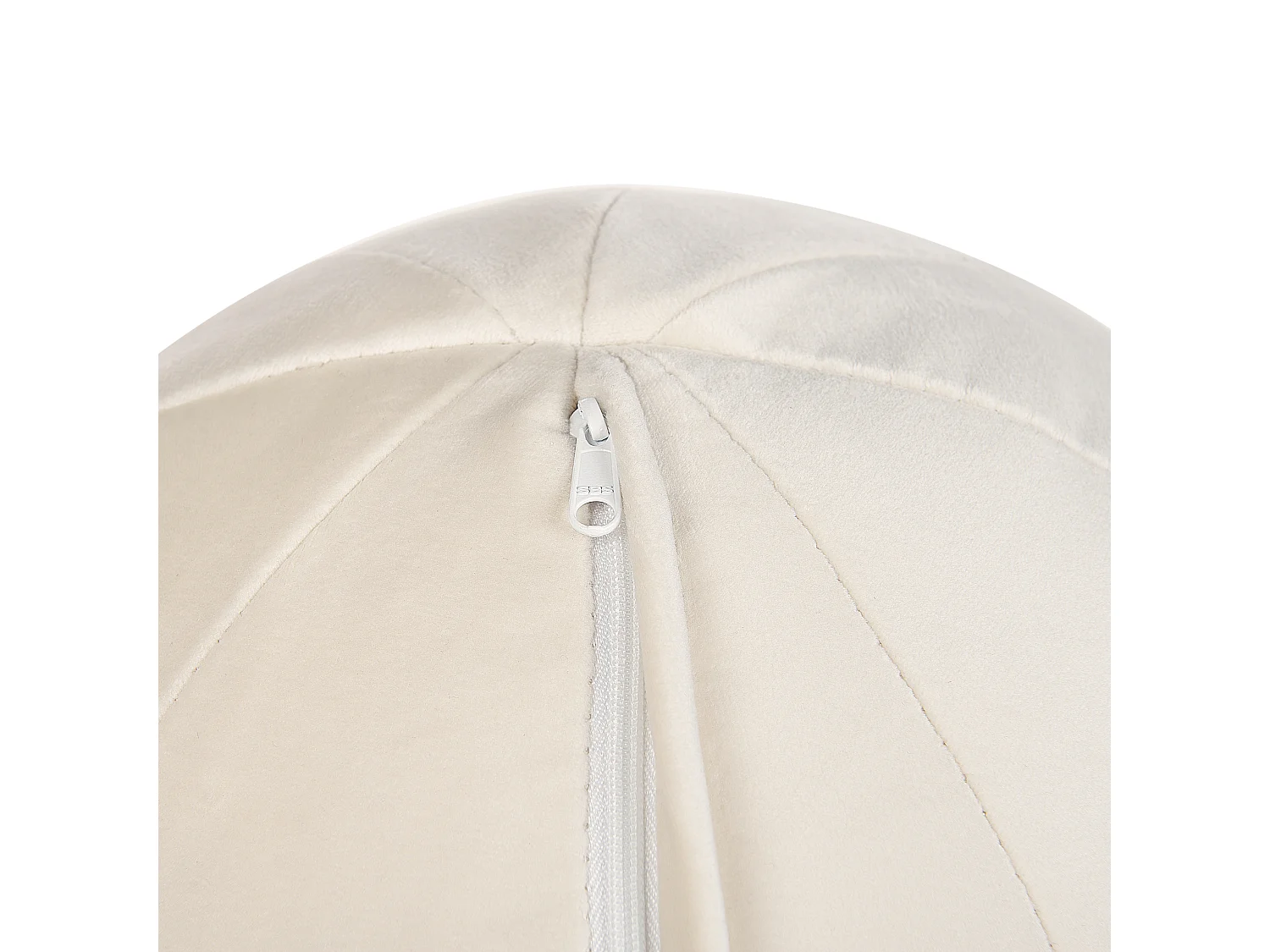 Canapé 3 places LEIREN Velours Blanc cassé