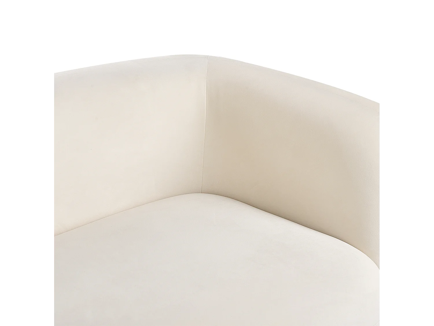 Canapé 3 places LEIREN Velours Blanc cassé