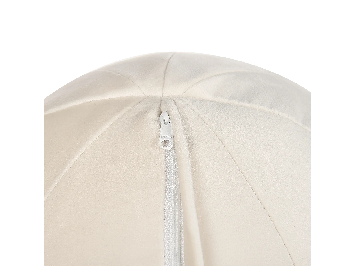 Canapé 3 places LEIREN Velours Blanc cassé