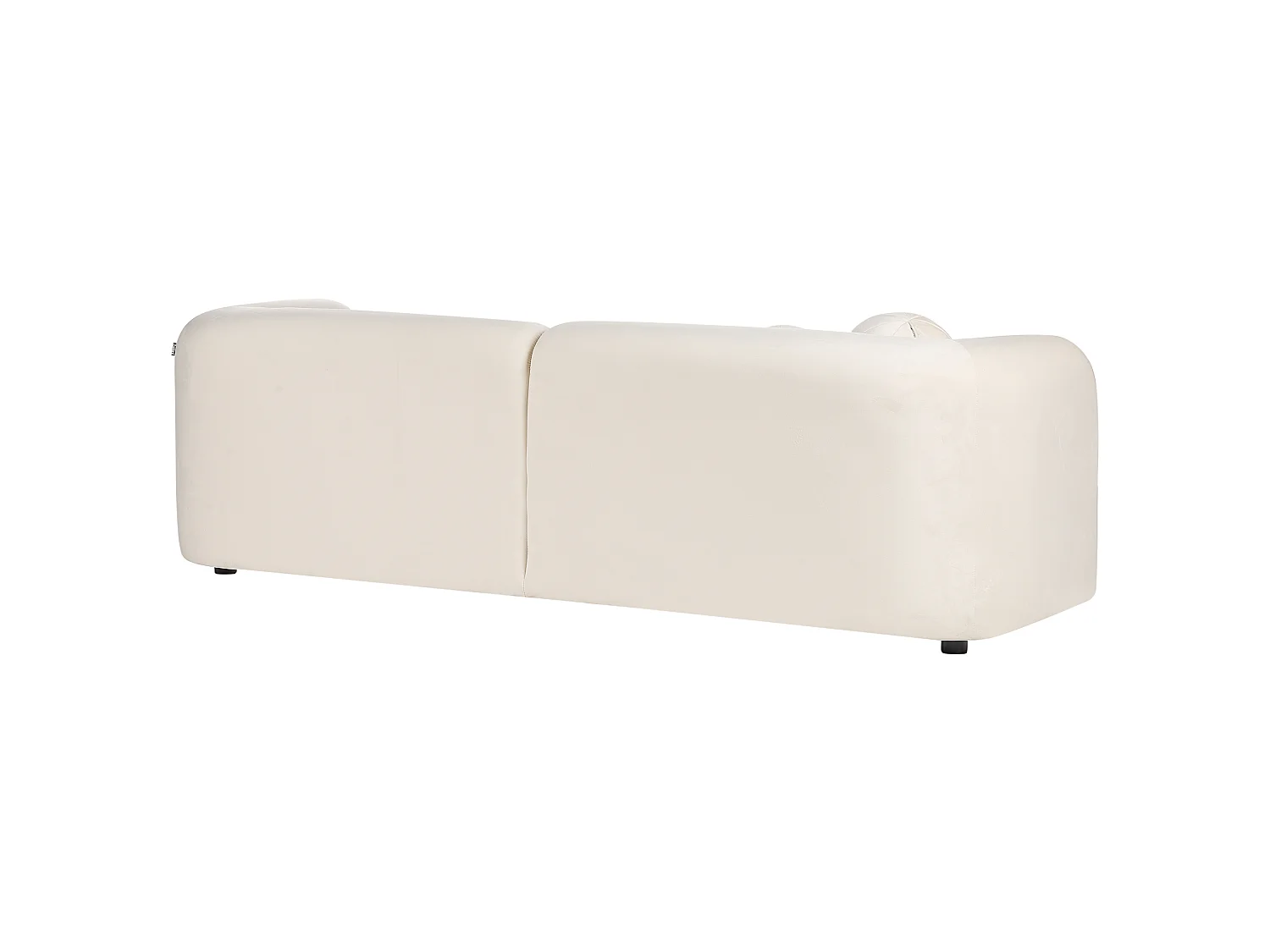 Canapé LEIREN Velours Blanc cassé 3 places