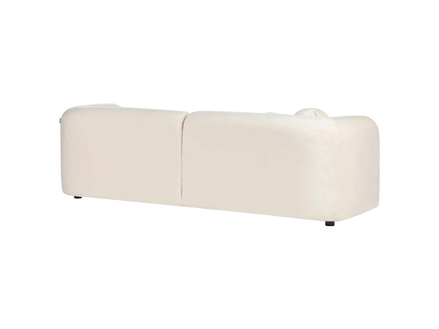 Canapé LEIREN Velours Blanc cassé 3 places