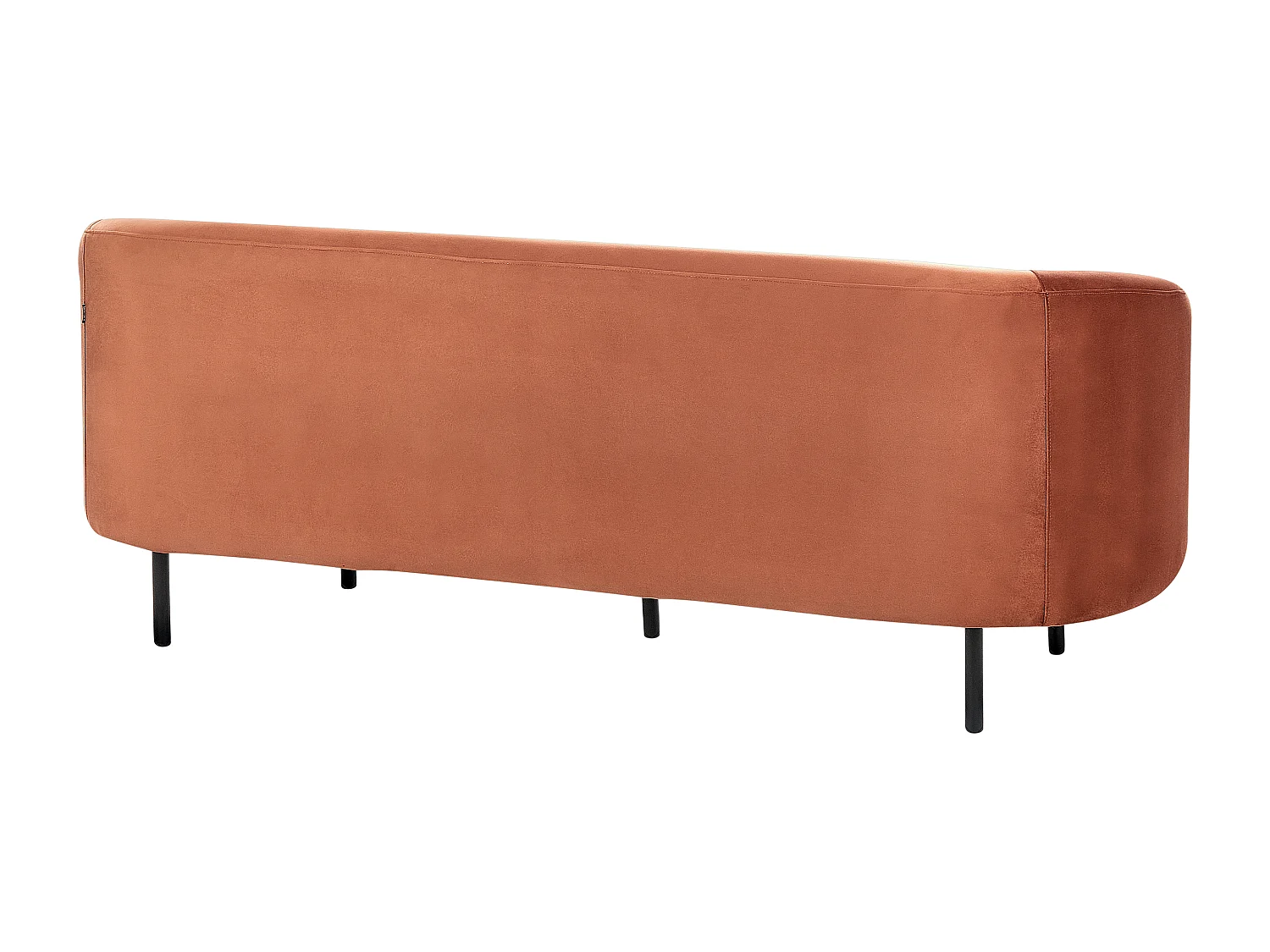 Sofa LOEN Samtstoff Orange 3-Sitzer