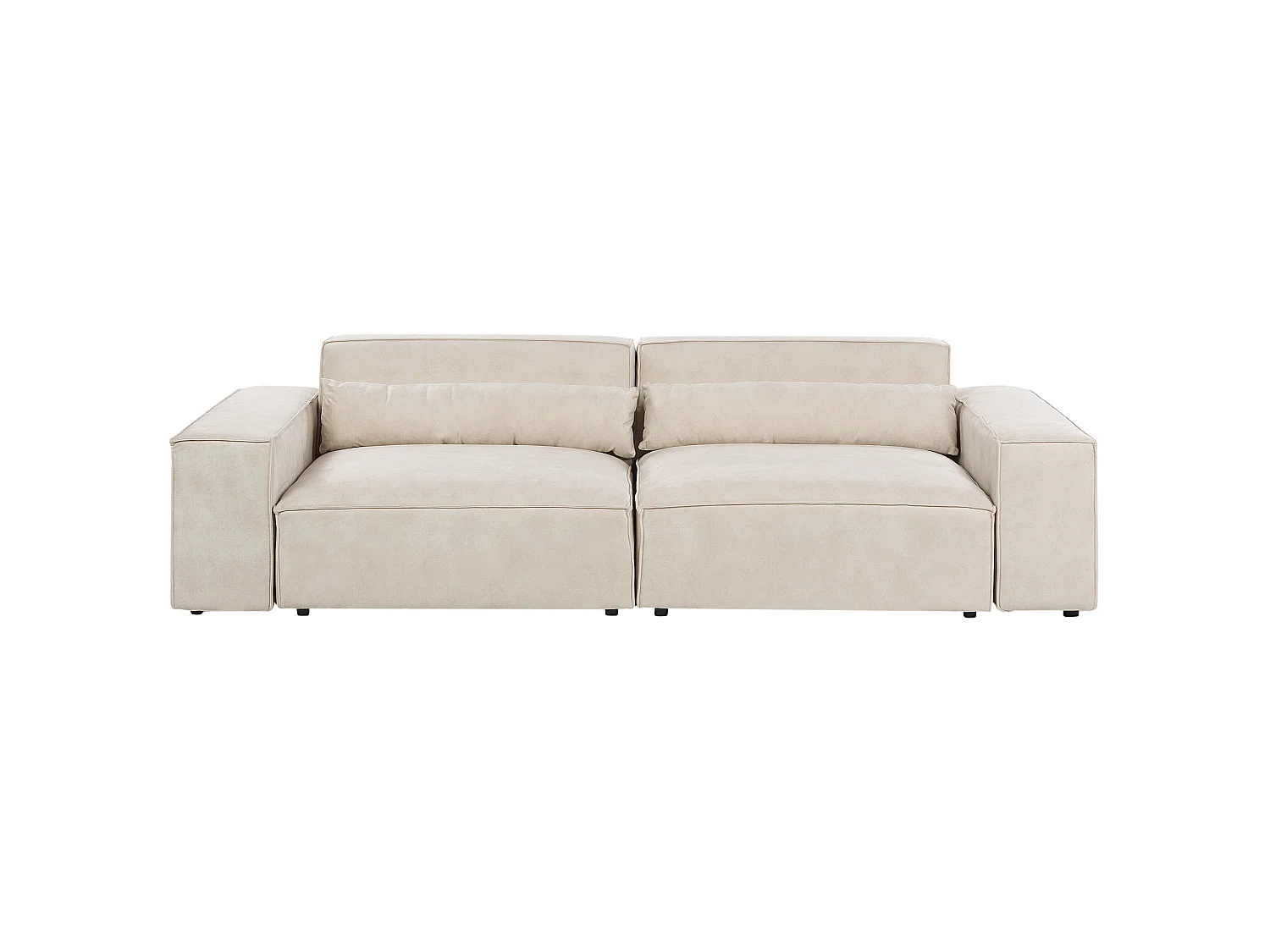 Canapé modulable HELLNAR Velours Beige clair 2 places