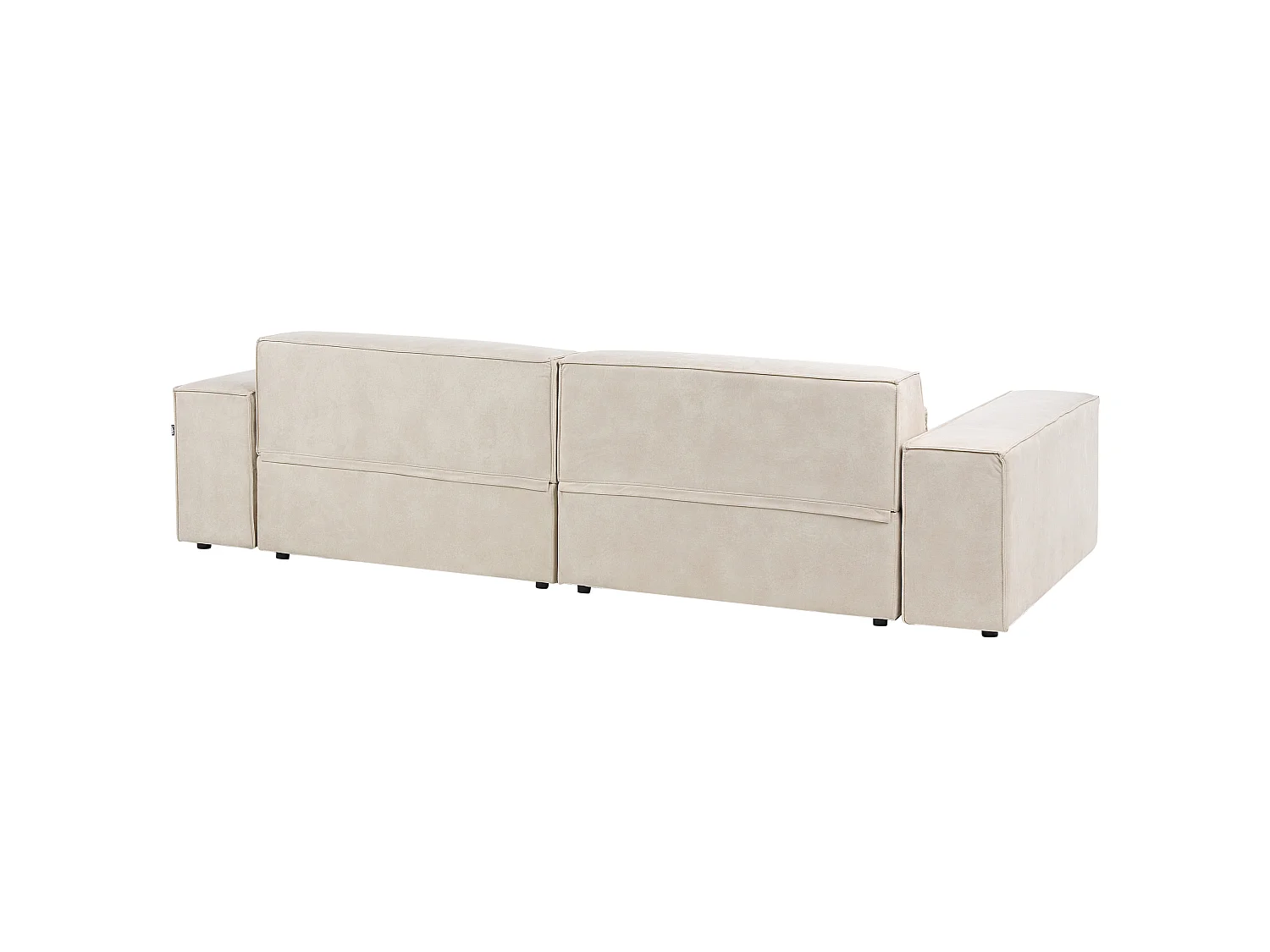 Canapé modulable HELLNAR Velours Beige clair 2 places