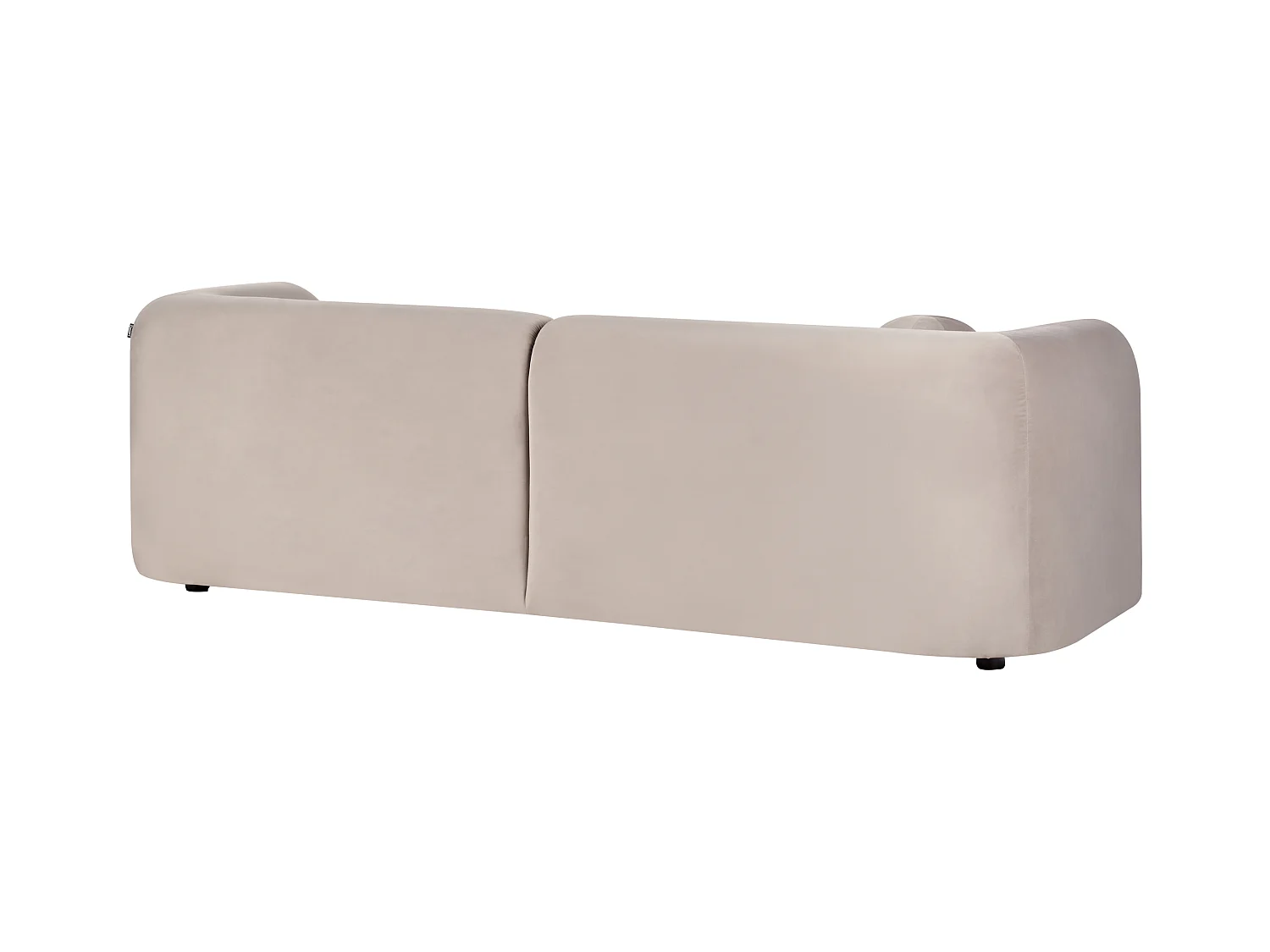Sofa LEIREN Samtstoff Taupe 3-Sitzer