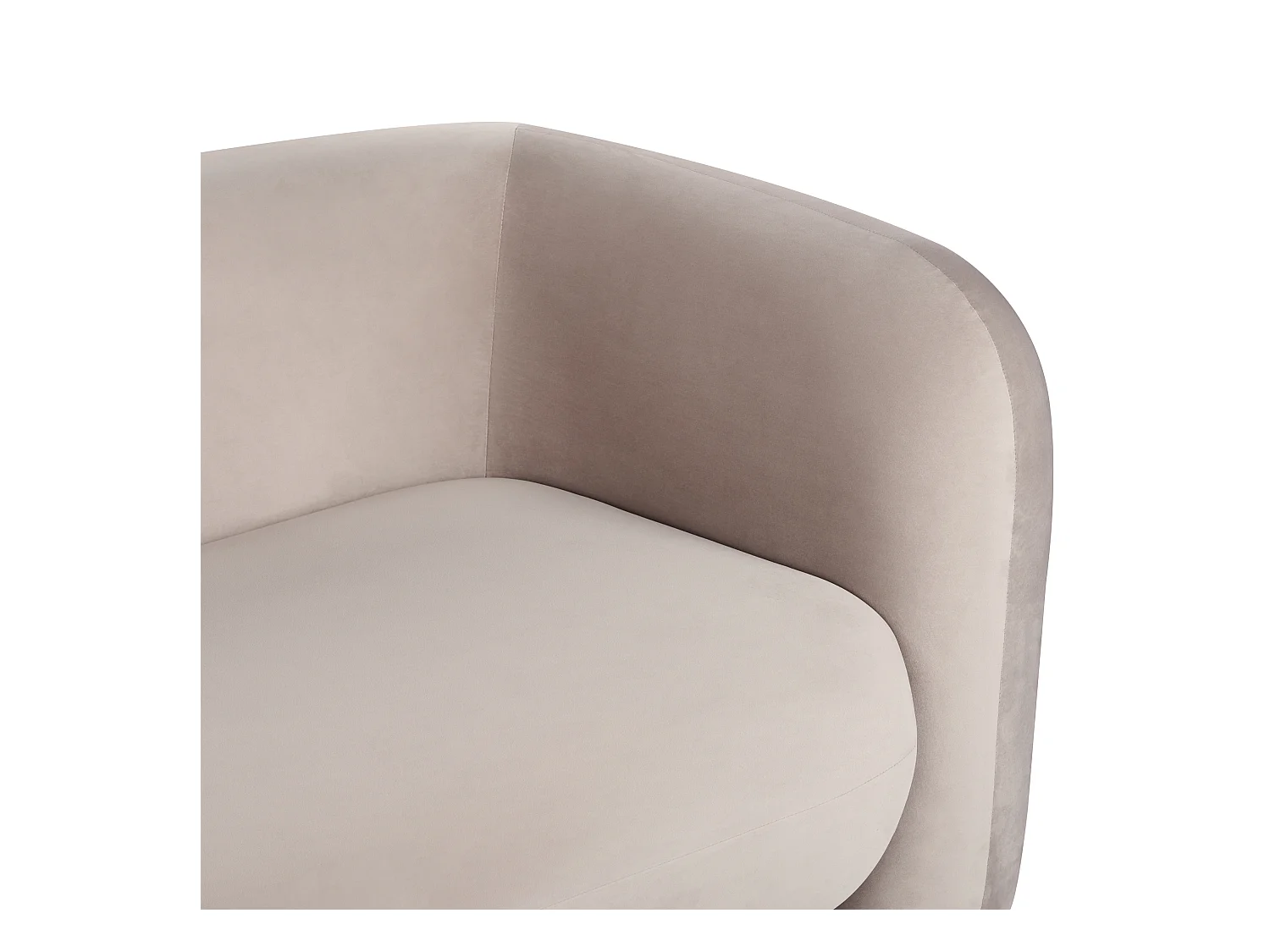 Sofa LEIREN Samtstoff Taupe 3-Sitzer