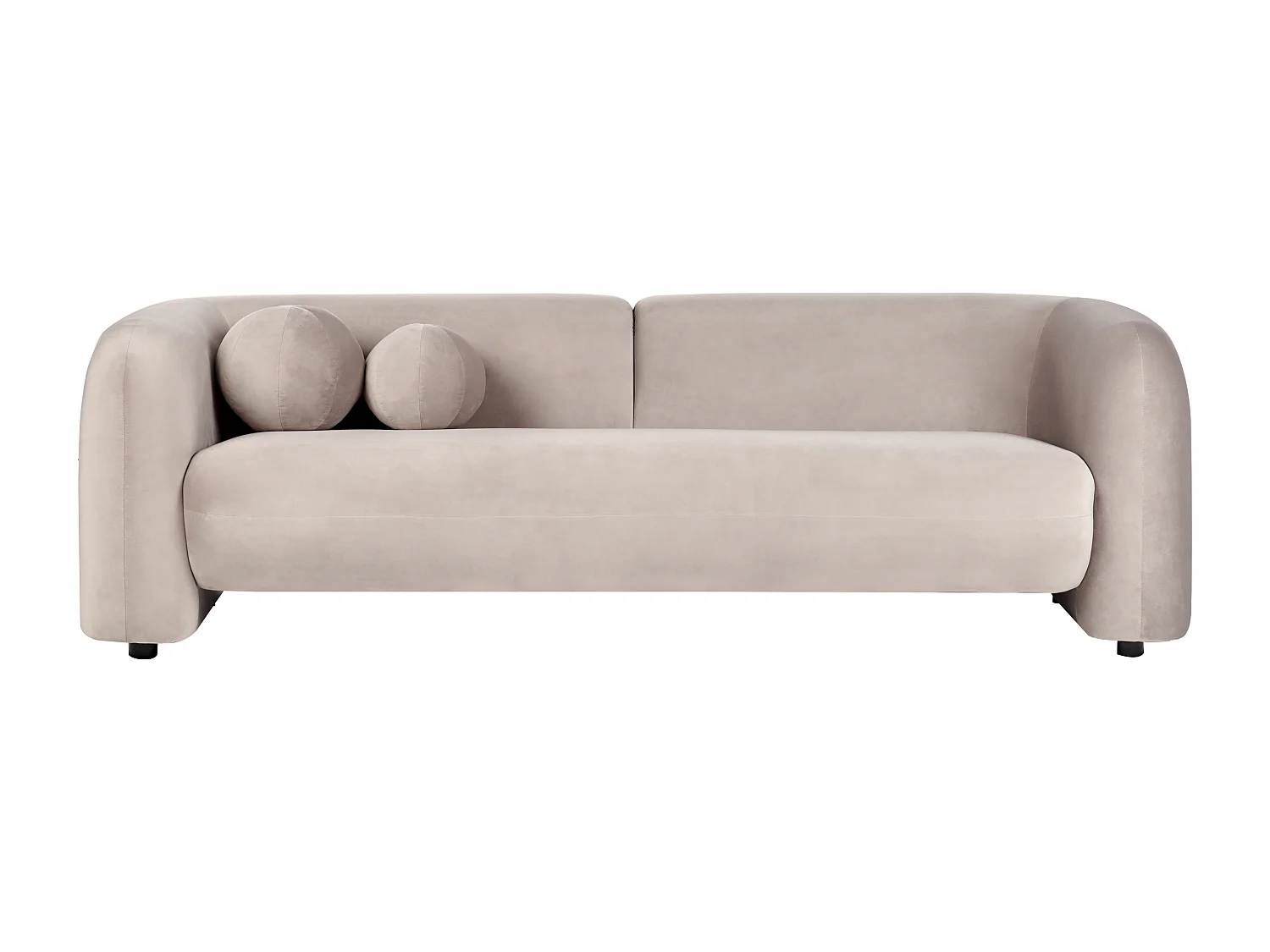 Divano LEIREN Velluto Tortora 3 posti