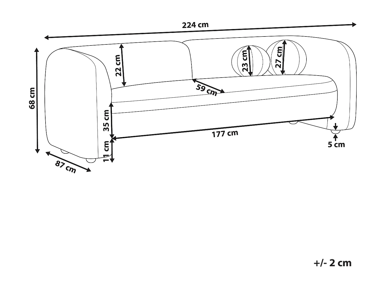 Divano LEIREN Velluto Tortora 3 posti