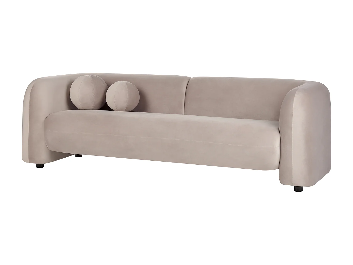 Divano LEIREN Velluto Tortora 3 posti