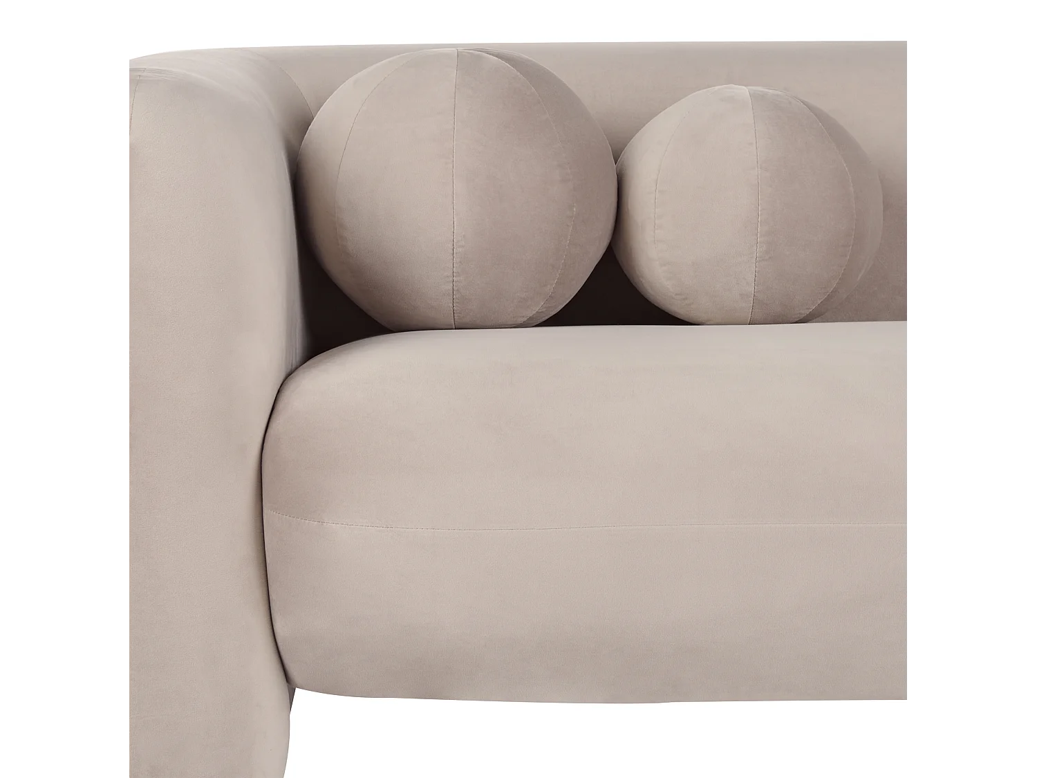 Divano LEIREN Velluto Tortora 3 posti