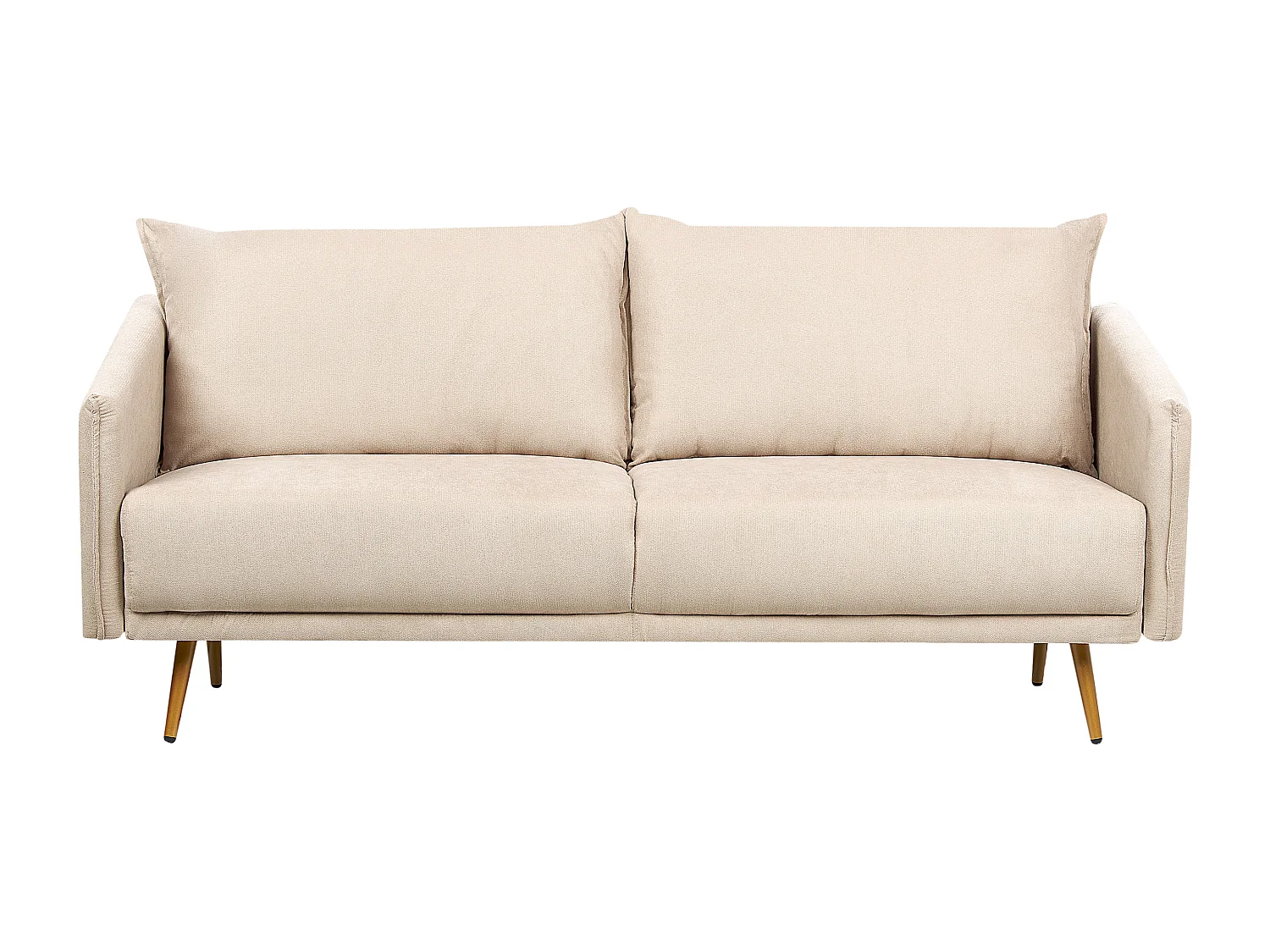 Sofa MAURA Welur Beżowy dla 3 osób