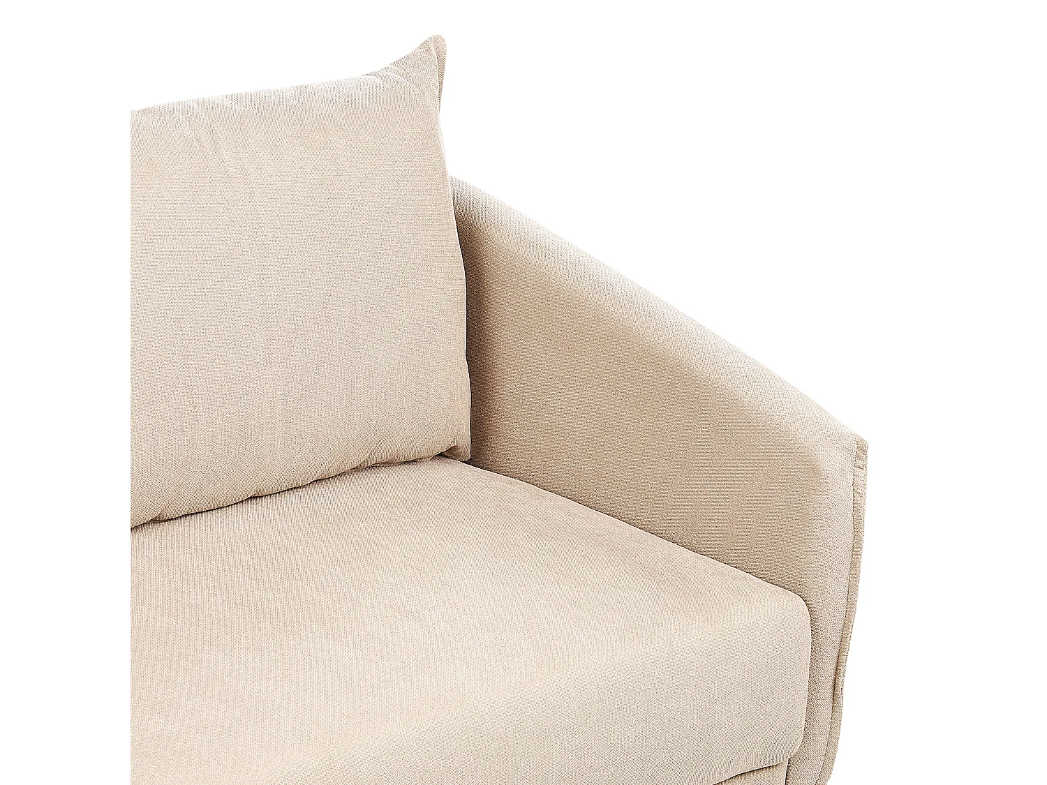 Sofa MAURA Welur Beżowy dla 3 osób