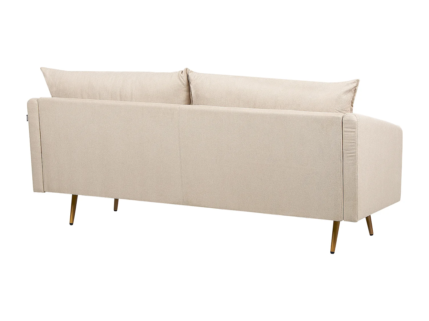 Bank MAURA Fluweel Beige 3-zitter