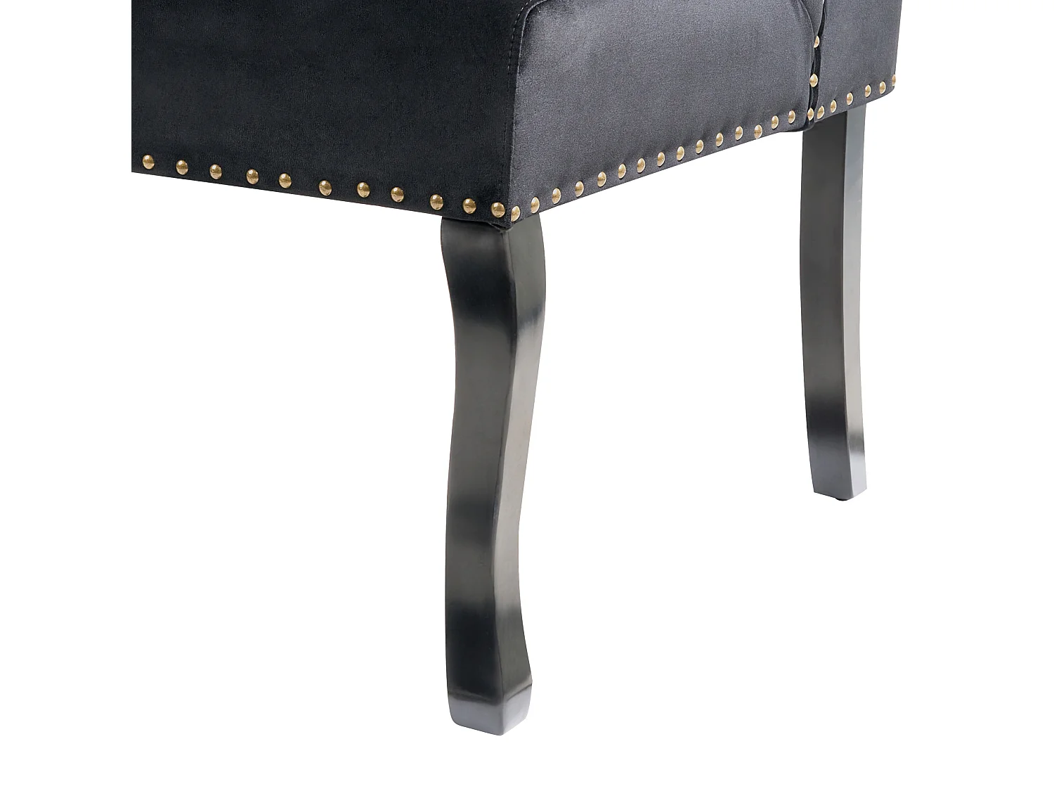 Banc rembourré 2 places TORSBY Velours Noir