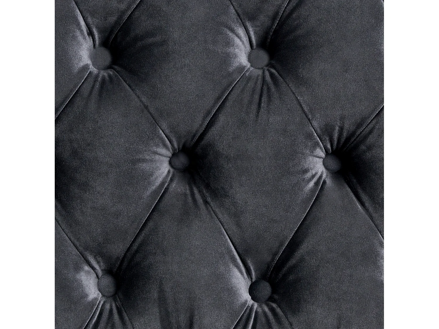 Banco estofado TORSBY Veludo Preto 2 lugares