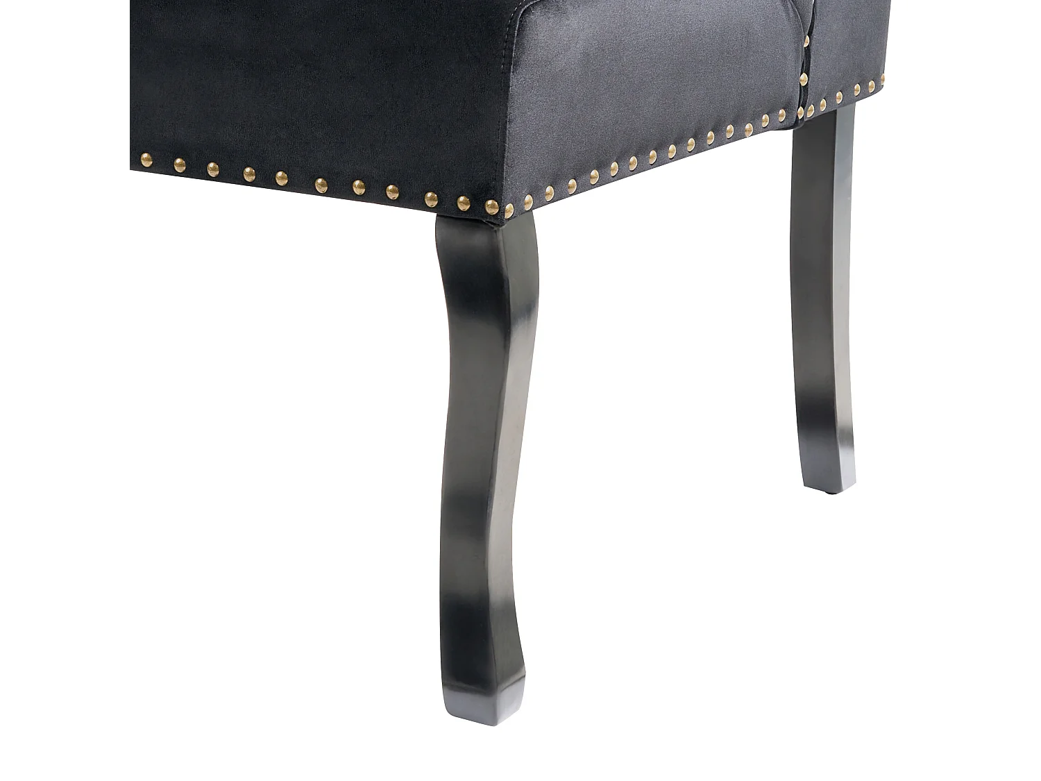 Modernes 2-Sitzer Küchensofa Samt schwarz Holzbeine Ohrensofa Torsby