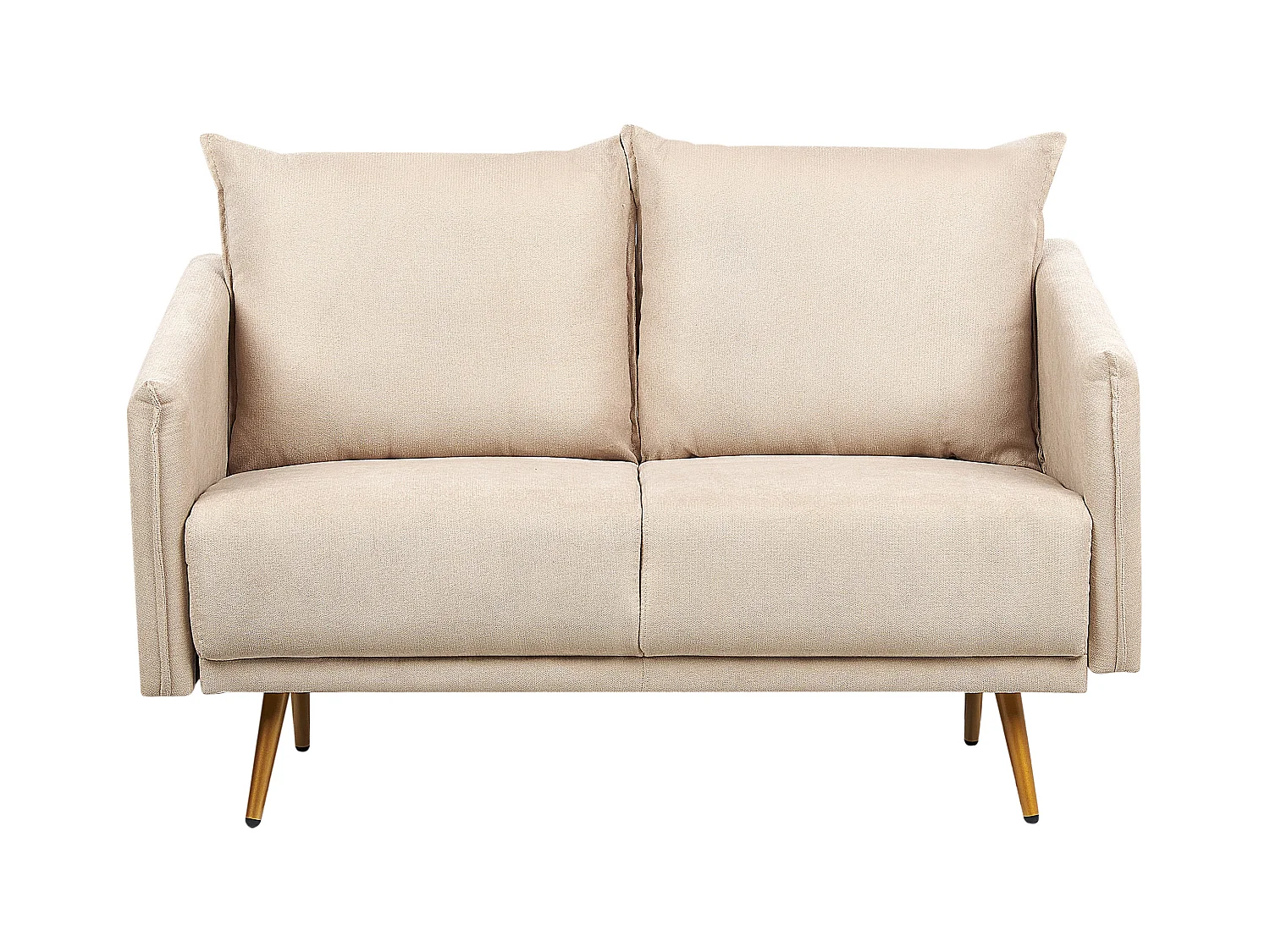 Sofa MAURA Samtstoff Beige 2-Sitzer