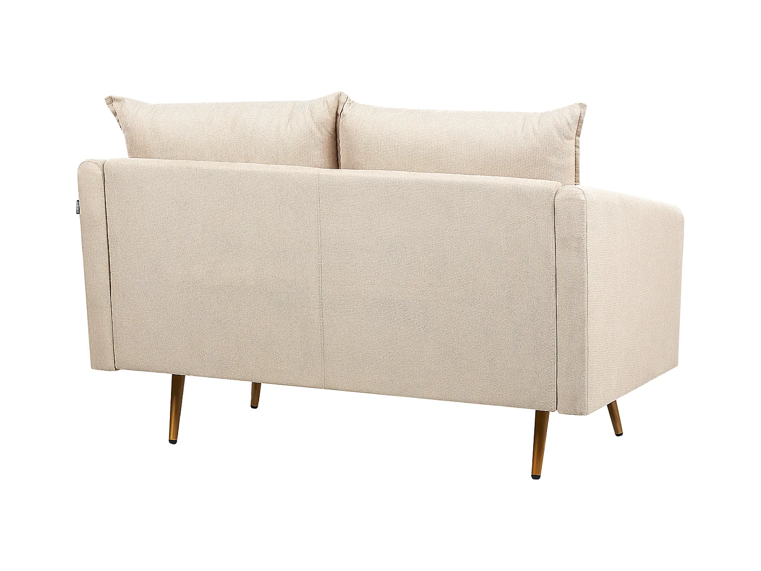 Sofa MAURA Samtstoff Beige 2-Sitzer