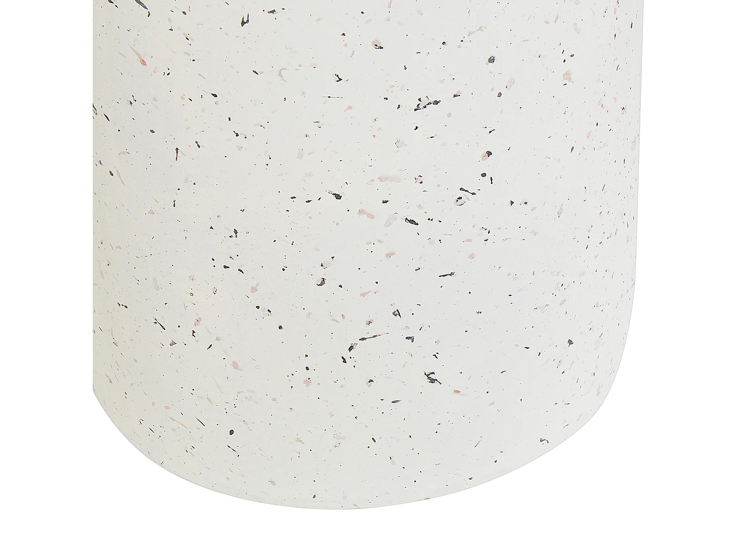 Beistelltisch Beton und Glasfaser creme weiß Terrazzo Optik rund ⌀ 33 cm Cadini