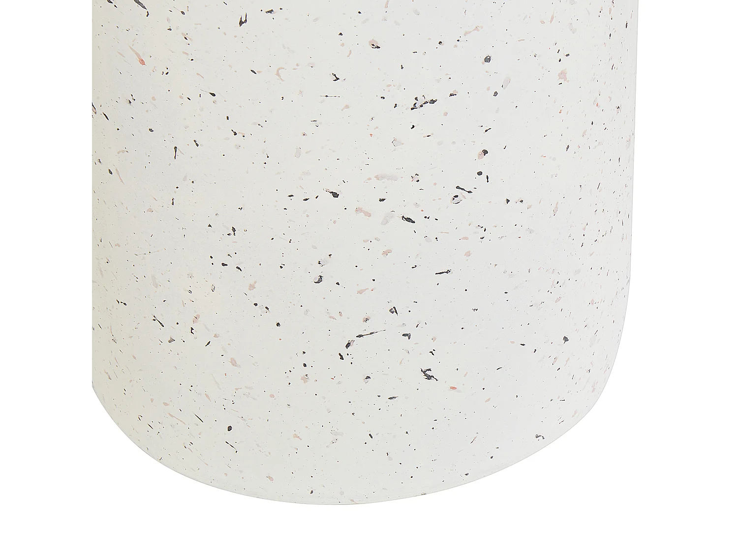 Beistelltisch Beton und Glasfaser creme weiß Terrazzo Optik rund ⌀ 33 cm Cadini